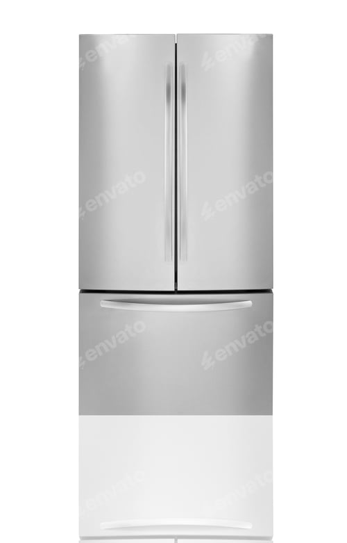 Preview: New Silver Refrigerator with French Door Style
