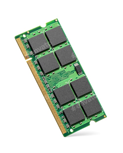 Preview: RAM laptop computer module isolated on white background.