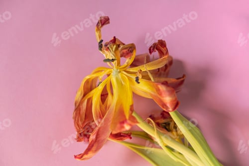Preview: Wilted Tulip with Yellow and Red Petals