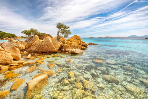 Preview: Enchanting view of Capriccioli beach in Costa Smeralda.
