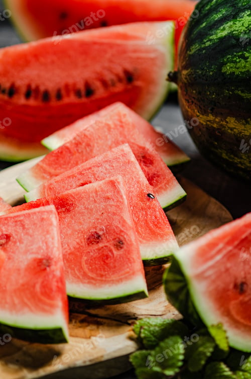 Preview: Sliced fresh watermelon.
