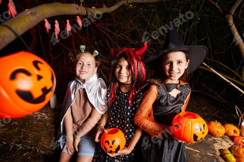 Preview: Friends in costumes at party