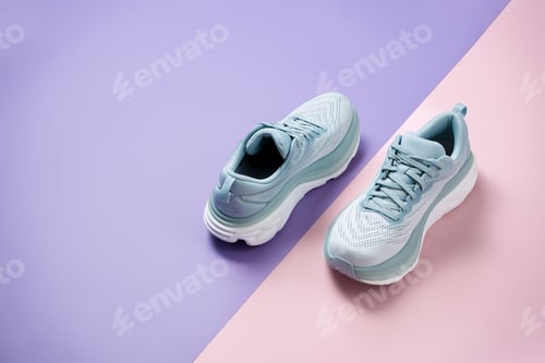 Preview: New female modern running shoe on pink purple and white