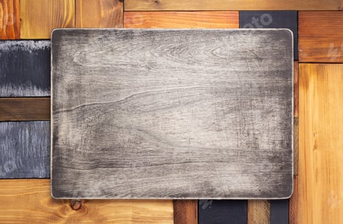 Preview: nameplate or wall sign at wooden background