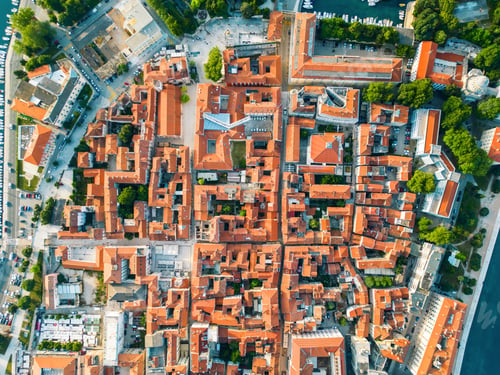Preview: Aerial drone view of Zadar, Croatia