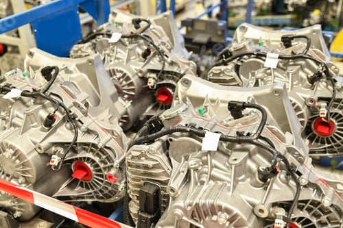 Preview: Row of car motor machine engine