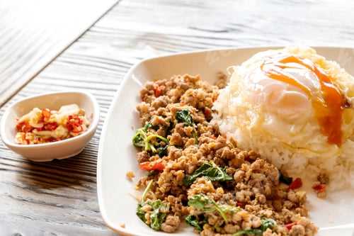 Preview: Fried Rice With Minced Pork Basil And Fried Egg