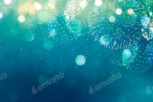 Visualização: fogos de artifício, celebração, explosão