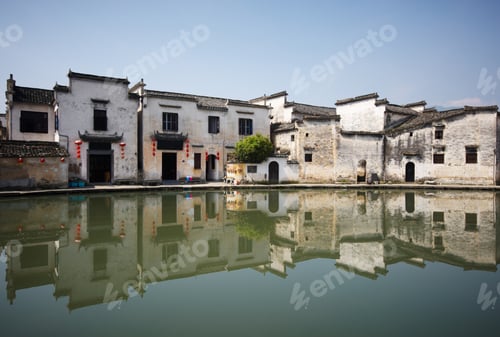Preview: beautiful view of Hongcun village, China.