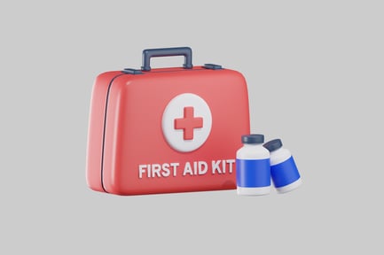 Preview: First aid kit with bottles