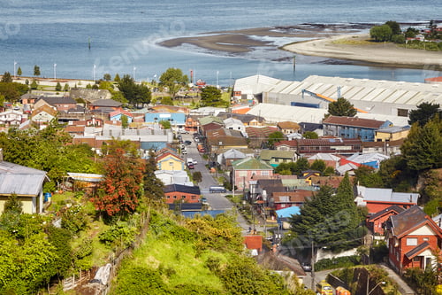 Preview: General view of the Puerto Montt port city, Chile
