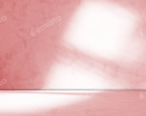 Preview: Pink background studio room abstract shadow