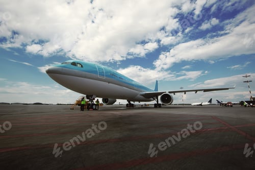 Preview: Airplane stands at the airfield