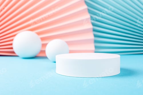 Preview: Colorful abstract background with paper fans