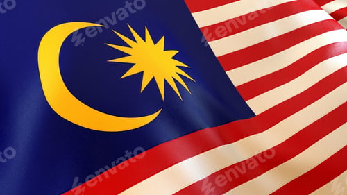 Preview: Malaysia Flag Close-up