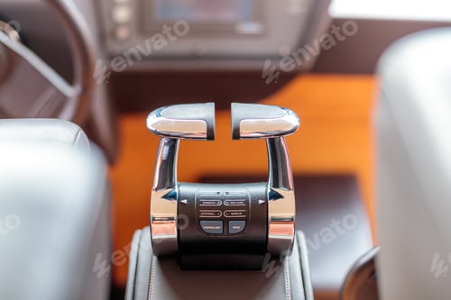 Preview: Closeup shot of the throttle of the yacht