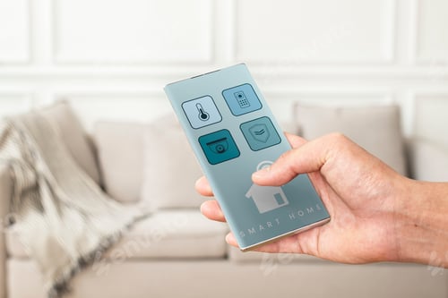 Preview: Smartphone with smart home UI app