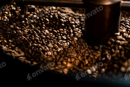 Preview: Coffee production is the process of roasting fresh coffee beans coffee beans mixed and cooled