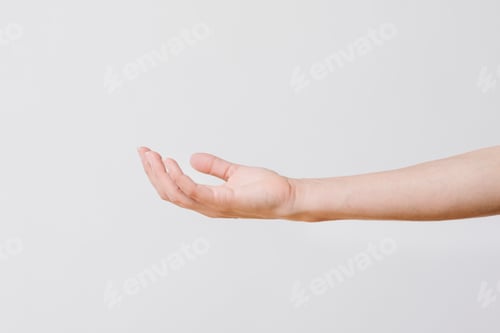 Preview: Man presenting thing on his palm