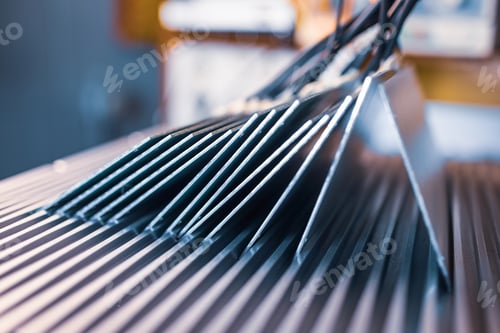 Preview: Close-up side view of a panel of SMD resistors