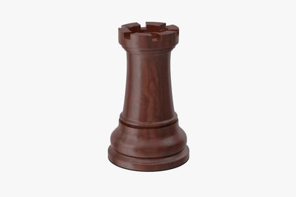Wooden Chess Rook Piece