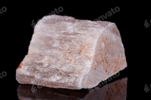 Preview: Macro mineral stone red gypsum on black background