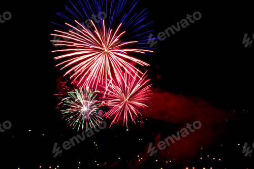 Preview: Brilliant Fireworks Display Bursts in the Night Sky
