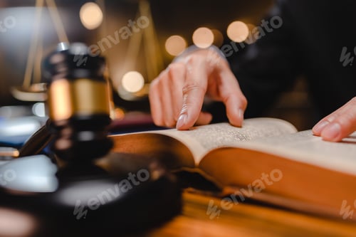 Preview: law and authority lawyer concept, judgment gavel hammer in court courtroom for crime judgement