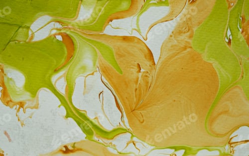 Preview: Abstract marbleized effect in green and gold