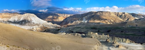 Preview: Panoramic view of Upper Mustang mountains