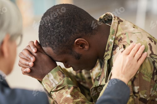 Preview: Soldier sitting and talking to his therapist