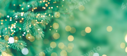 Preview: Christmas tree background with new year lights