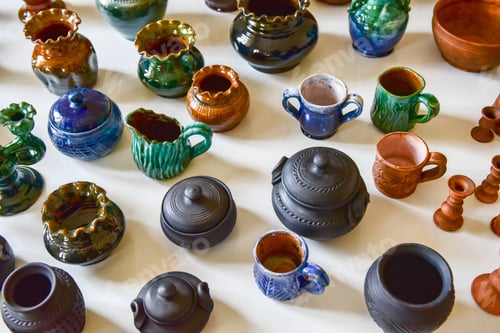 Preview: Pottery and pottery made of clay. Handwork