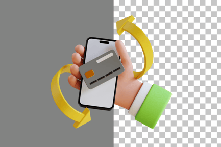 Preview: Online Cash Back or Money Refund 3D Icon