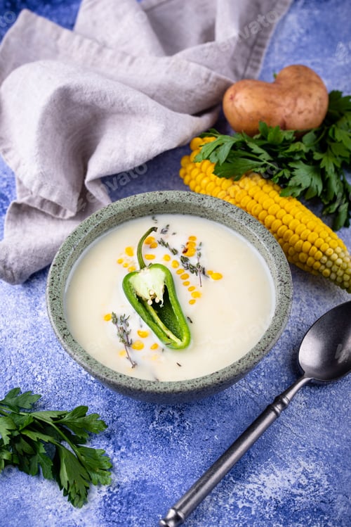 Preview: Mexican corn soup with jalapeno pepper
