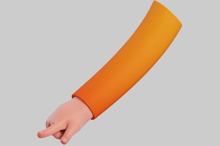 Preview: 3D Pointing Down Hand Gesture