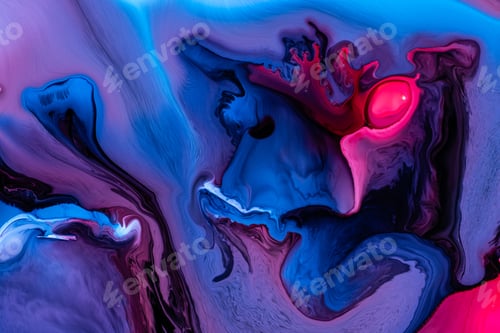 Preview: Abstract flow of liquid paints in mix