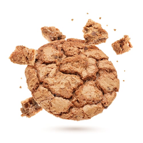 Preview: Homemade oatmeal cookie isolated on white