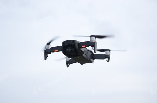 Preview: Closeup shot of a drone in motion during the day