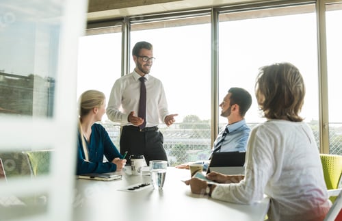 Preview: Businessman having a presentation in conference room