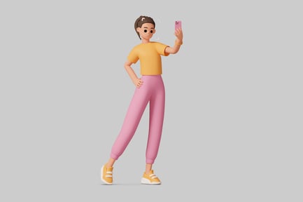 Preview: Woman taking a selfie.