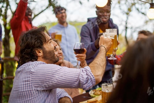 Preview: Group of Friends Enjoying Outdoor Party