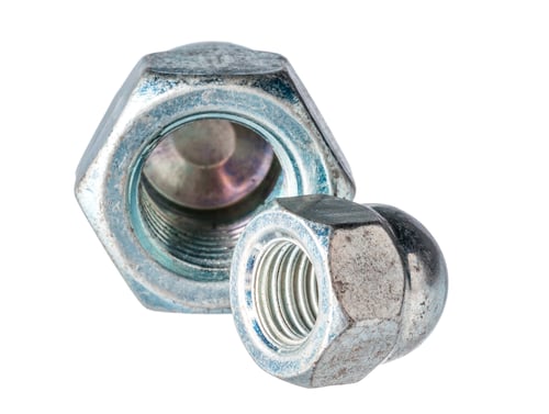 Preview: Metal nuts isolated on white background. creative photo