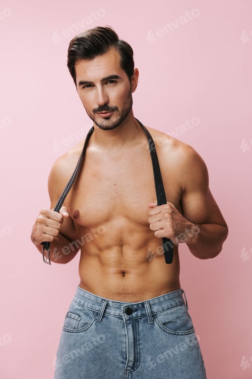 Preview: Torso man sexy body background muscle naked muscular