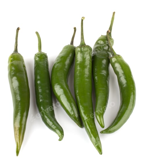 Preview: Hot chili peppers isolated on white background