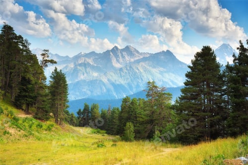 Preview: Nature landscape view in mountain at day.