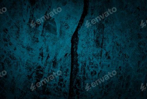 Preview: Vintage grunge blue concrete texture studio wall background with vignette