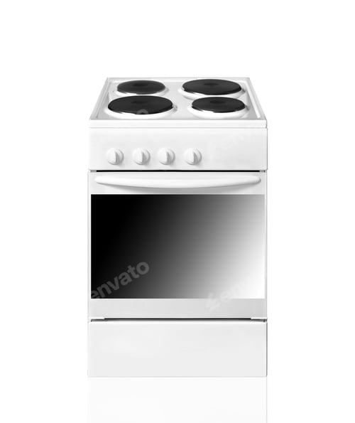 Preview: electric cooker on white background