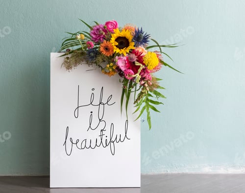 Preview: Flower decorated board