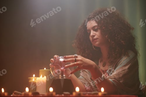 Preview: Sorceress Gazing into Crystal Ball